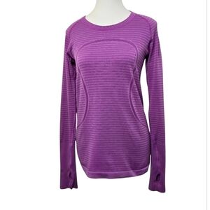 Lululemon Swiftly Tech Crewneck Long Sleeve Pink Shirt, Sz 8 (PTP 16)